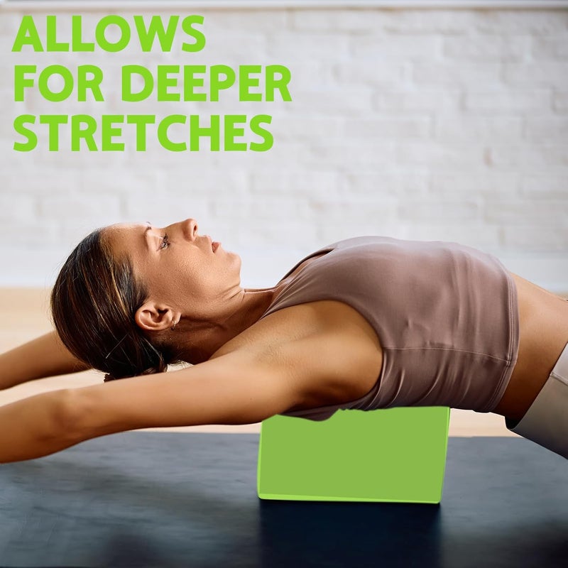 MBKHFLL Yoga Block - Supportive Latex-Free Eva Foam - Soft Non-Slip Surface with Beveled Edges for Yoga, Pilates, Meditation - Yoga Accessories for Stability, Balance, Deepen Stretches - Image 4